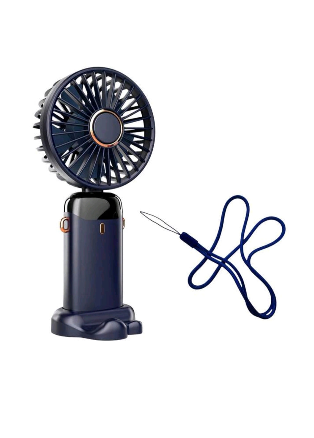 Ventilator portabil mini de mână, silențios, digital, de birou – poate fi ținut în mână, purtat la gât sau așezat pe birou; se pliază la 90 de grade; 5 trepte de viteză reglabile; ideal pentru studenți ca ventilator de gât pentru exterior; perfect ca cado